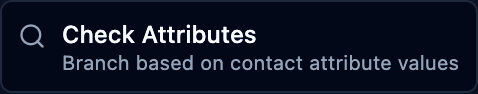 The check attributes block in the palette