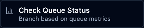 The check queue status block in the palette