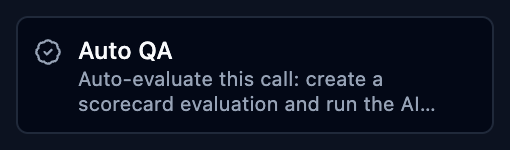 Auto QA block in the flow editor palette