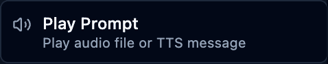The play prompt block in the palette