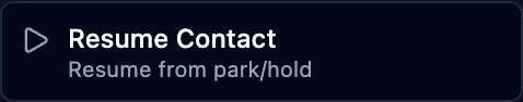 The resume contact block in the palette