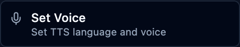 The set voice block in the palette