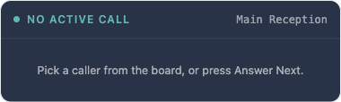 The operator's call card after a completed transfer