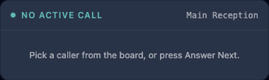 The operator's call card after a completed transfer