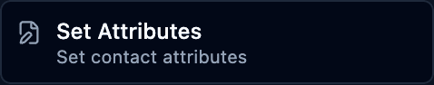The set attributes block in the palette