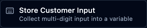 The store customer input block in the palette